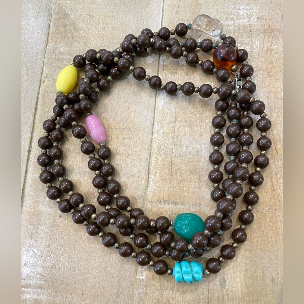 4 Bundle Beaded Statement Bib Necklaces Forever 21 - image 7